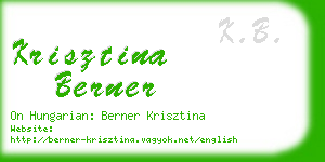 krisztina berner business card